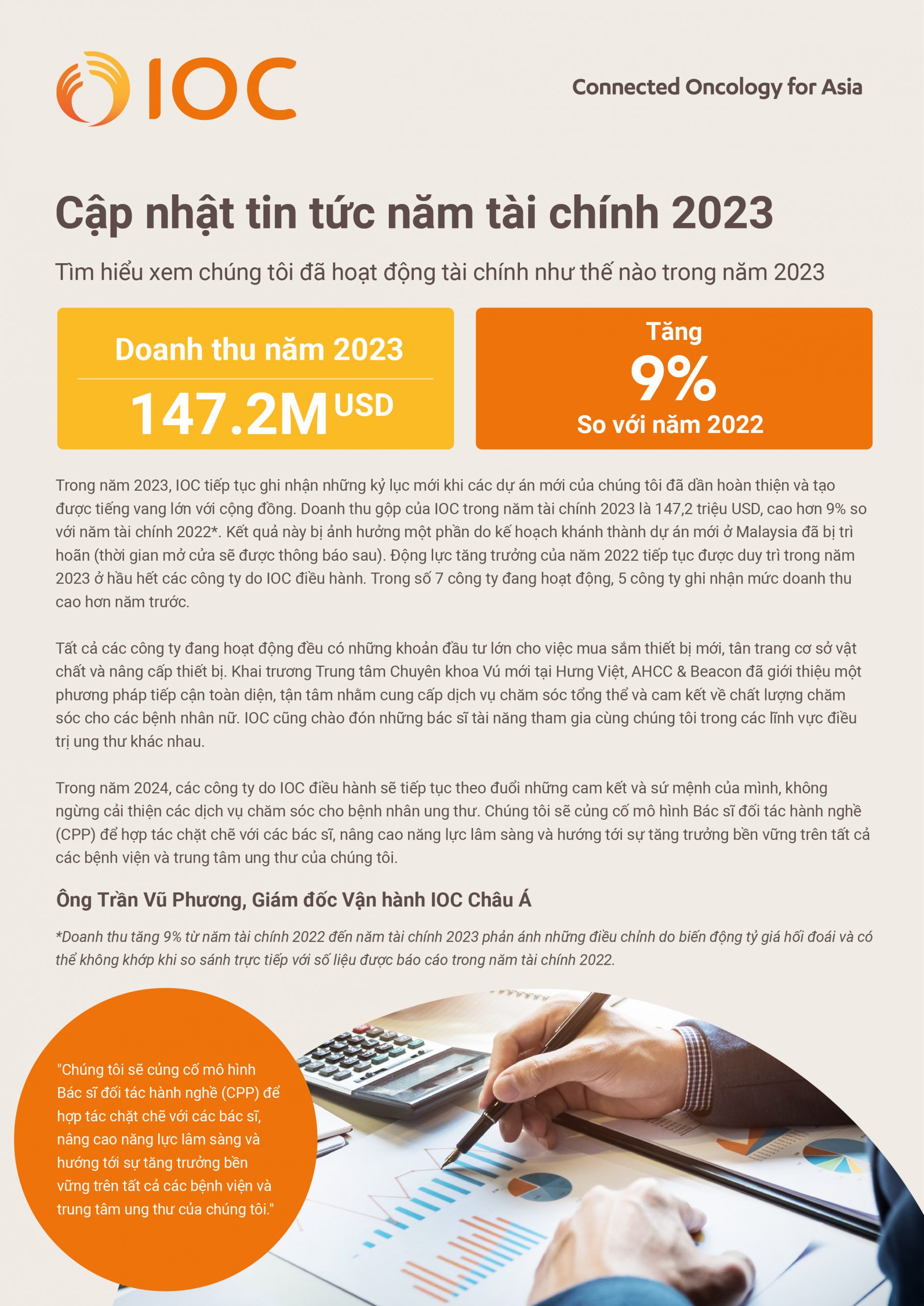 IOC Newsletter FY2023 financial report (Vietnamese text)